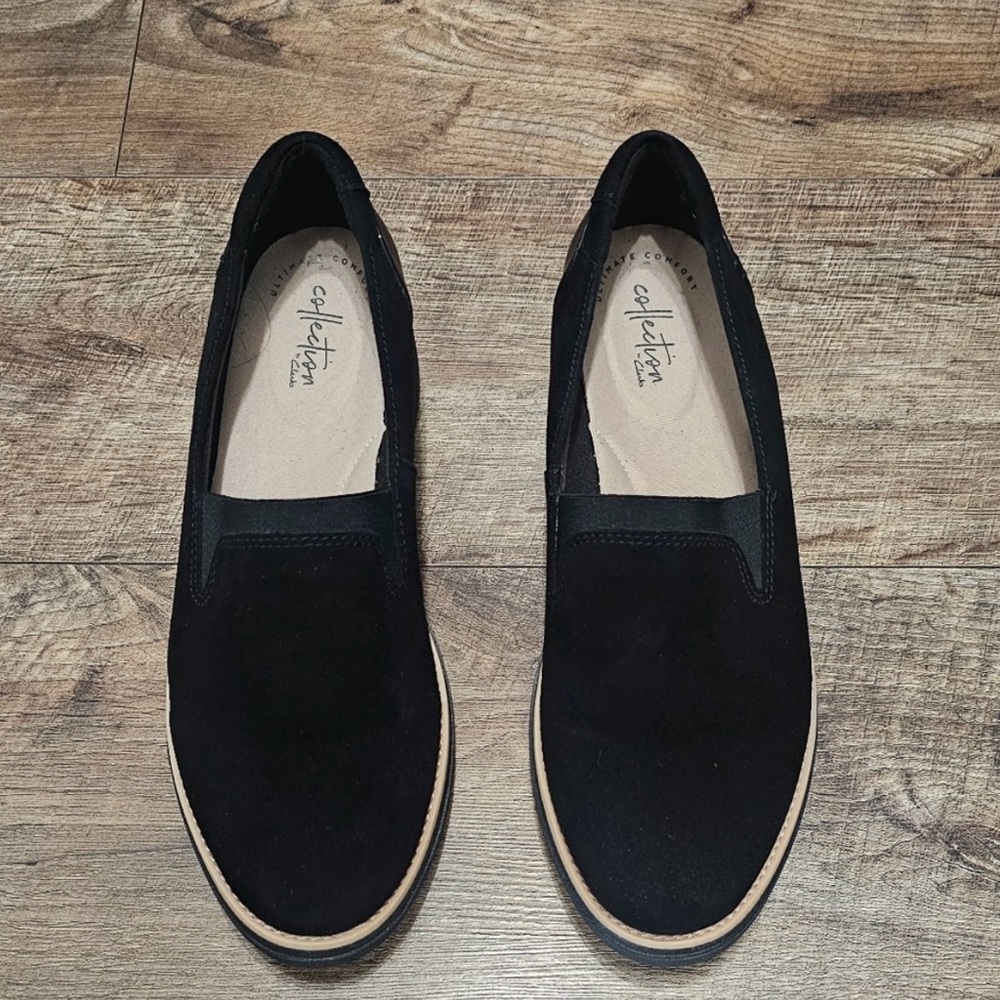 Clarks Women's Black Slip-On Shoes